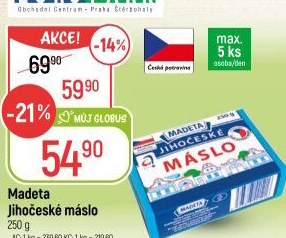 Máslo Jihočeské Madeta