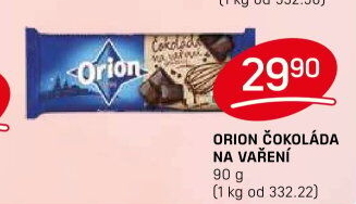 Čokoláda na vaření Orion