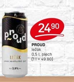Pivo světlý ležák Proud