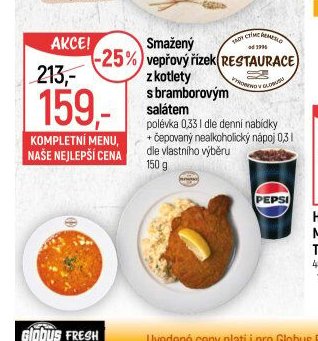 Smažený vepřový řízek s kotlety s bramborovým salátem