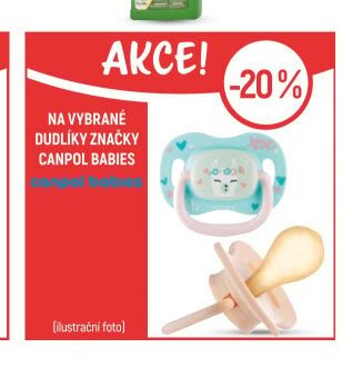 Na vybrané dudlíky značky Canpol Babies
