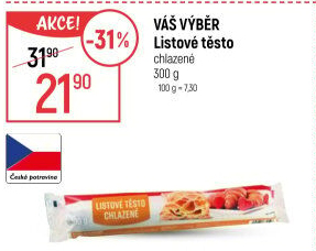 Listové těsto Váš Výběr