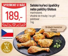 Selské kuřecí stehna marinovaná Globus