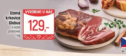 Uzená krkovice s kostí Globus