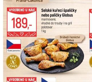 Selské kuřecí špalíčky nebo paličky Globus