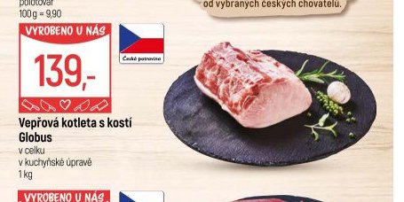 Vepřová kotleta s kostí Globus
