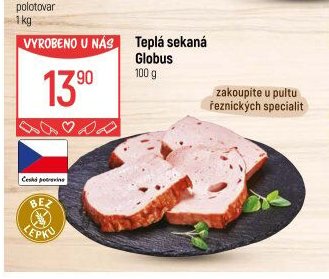 Teplá sekaná Globus