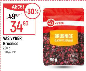 Brusnice sušené Váš Výběr