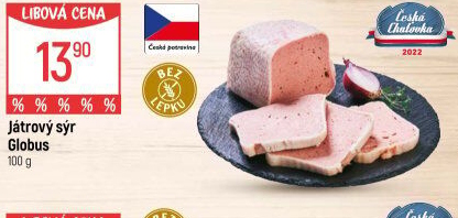 Paštika játrový sýr Globus