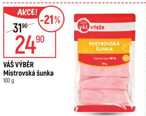 Šunka dušená Mistrovská Váš Výběr