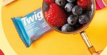 Twiggy Ovoce s proteinem lesní ovoce v hořké čokoládě