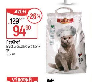 PetChef hrudkující stelivo