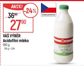 Acidofilní mléko Váš Výběr