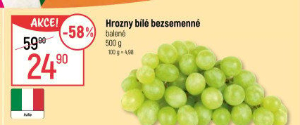 Hrozny bílé bezsemenné