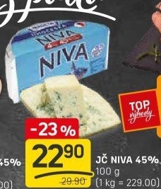 Sýr Niva Jihočeská 45% Madeta
