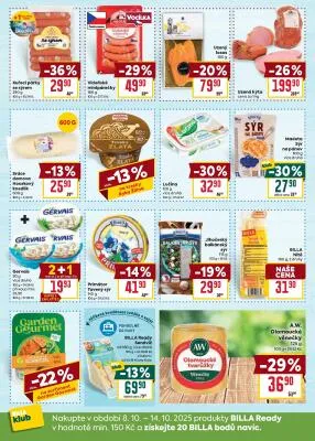 akční leták BILLA 8.10.2025-14.10.2025
