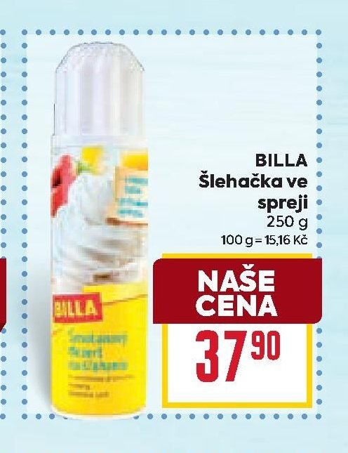 BILLA Šlehačka ve spreji