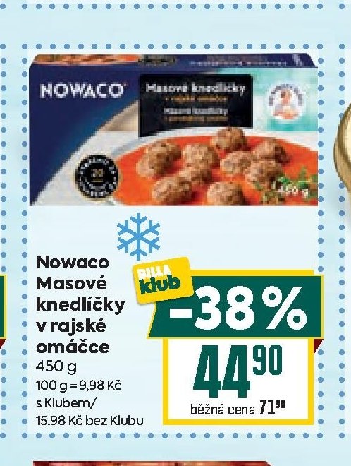Nowaco Masové knedlíčky v rajské omáčce