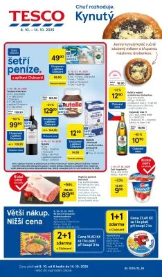 akční leták Tesco 8.10.2025-14.10.2025
