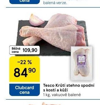 Tesco Krůtí stehno spodní s kostí a kůží