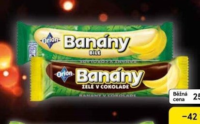 Orion Banány v čokoládě / Bílé