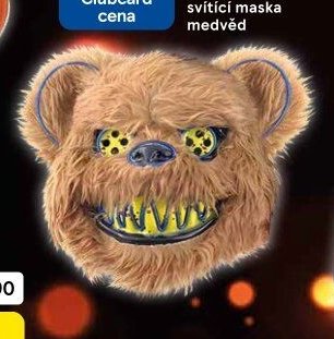 Halloweenská svítící maska medvěd