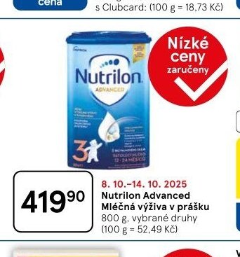 Nutrilon Advanced mléčná výživa v prášku - Tesco akcniletaky.com
