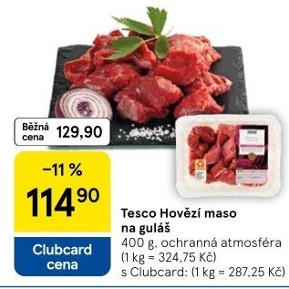 Hovězí maso na guláš Tesco
