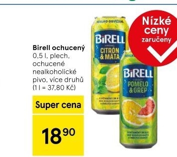 Nealkoholické pivo ochucené Birell