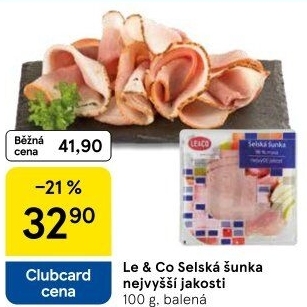 Šunka selská nejvyšší jakosti LE&