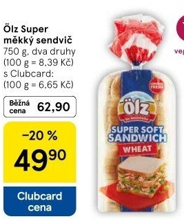 Toustový chléb Sandwich Soft Ölz