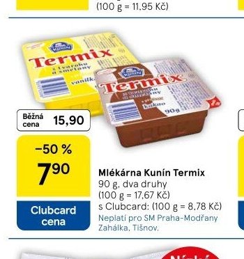 Mlékárna Kunín Termix 90 g