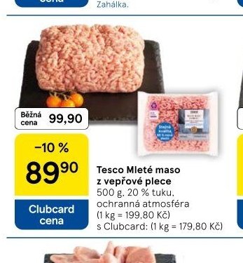 Tesco Mleté maso z vepřové plece