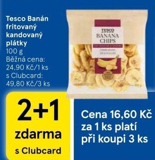 Banán sušený Tesco