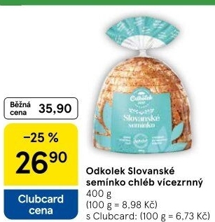 Chléb vícezrnný Slovanské semínko Odkolek