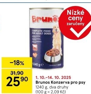 Konzerva pro psy Brunos