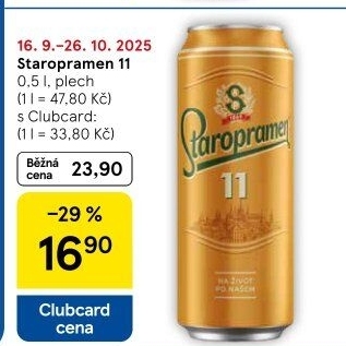 Pivo světlý ležák 11° Staropramen