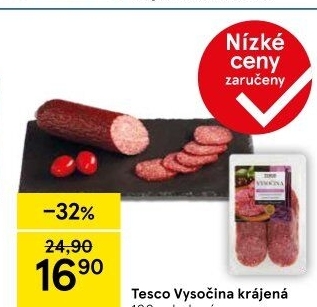 Salám Vysočina Tesco