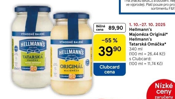 Tatarská omáčka Hellmann'