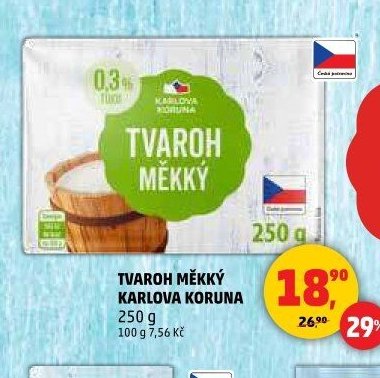 Tvaroh měkký Karlova Koruna