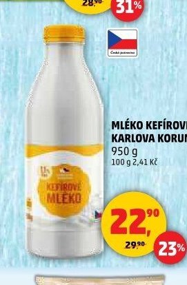 Mléko kefírové Karlova Koruna