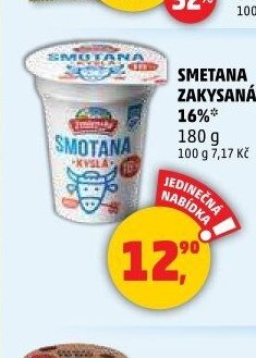 SMETANA ZAKYSANÁ 16%