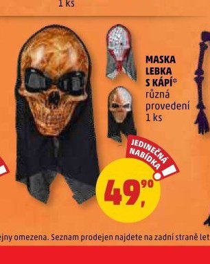 MASKA LEBKA S KÁPÍ