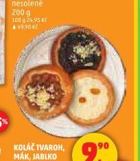 Koláč tvaroh, mák, jablko