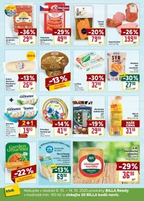 akční leták BILLA 8.10.2025-14.10.2025