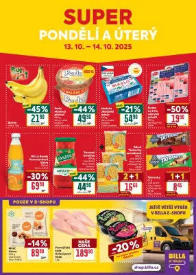 akční leták BILLA 8.10.2025-14.10.2025