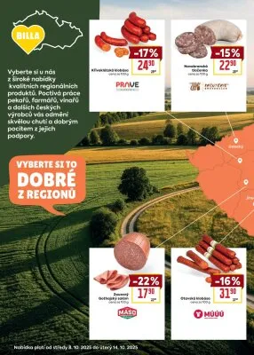 akční leták BILLA 8.10.2025-14.10.2025