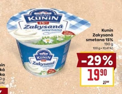 Kunin Zakysaná smetana 15% 190 g
