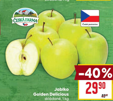 Jablka Golden Delicious Česká Farma