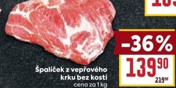 Špalíček z vepřového krku bez kosti